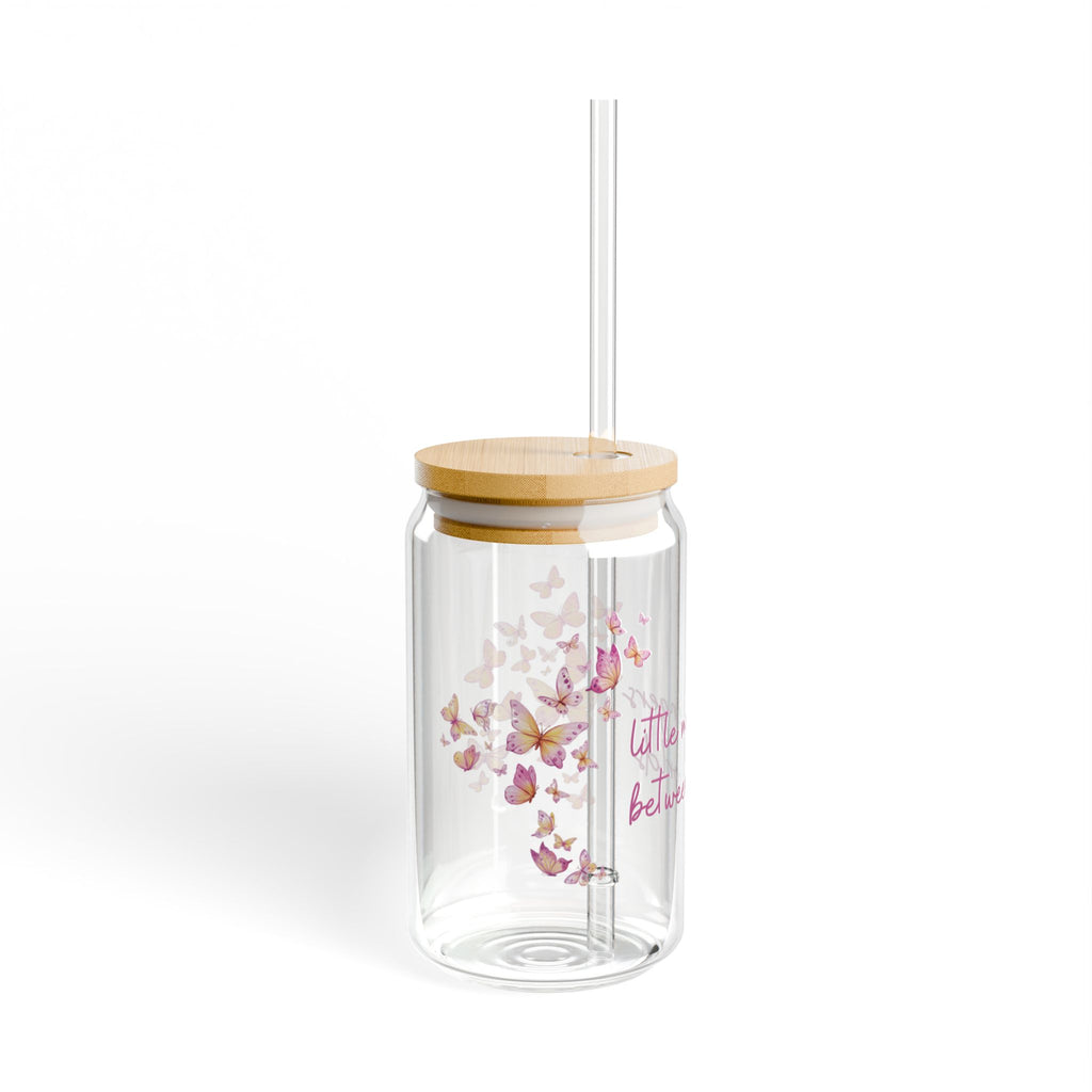 Butterfly Sipper Glass - 16oz 'Little Messengers Between Worlds' Straw Tumbler