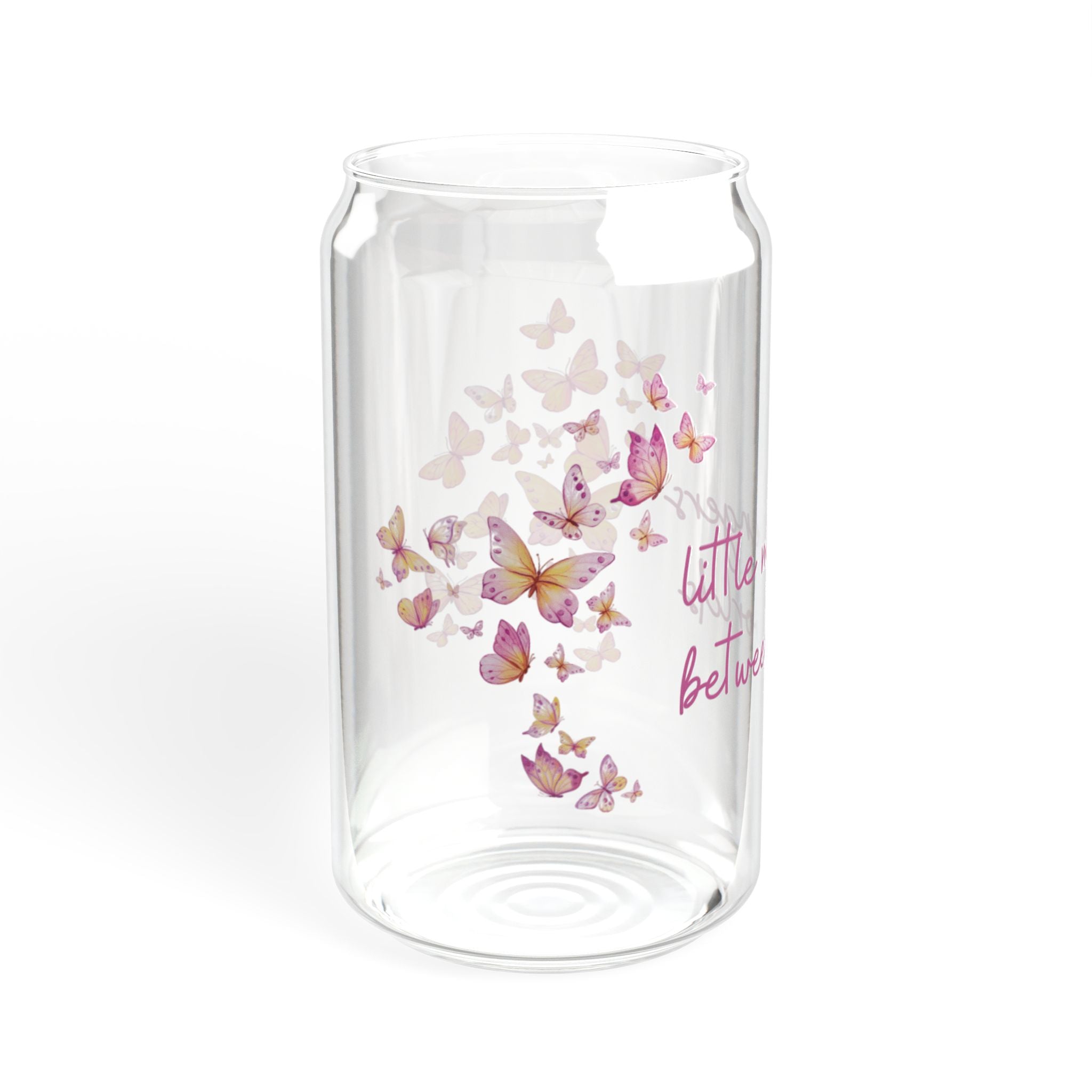 Butterfly Sipper Glass - 16oz 'Little Messengers Between Worlds' Straw Tumbler