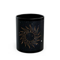 Celestial Sun Black Coffee Mug – Mystical Astrology Tea Cup