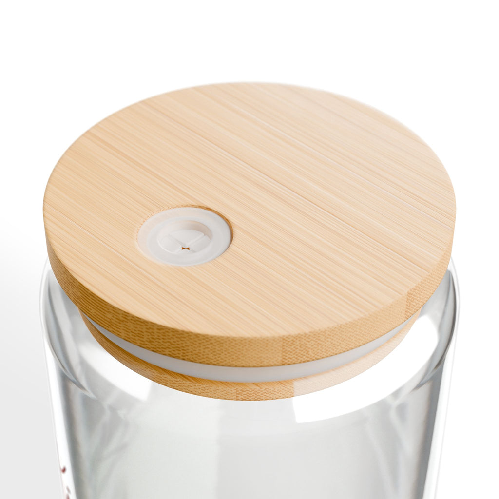 Kindness Is Contagious 16oz Glass Sipper with Bamboo Lid