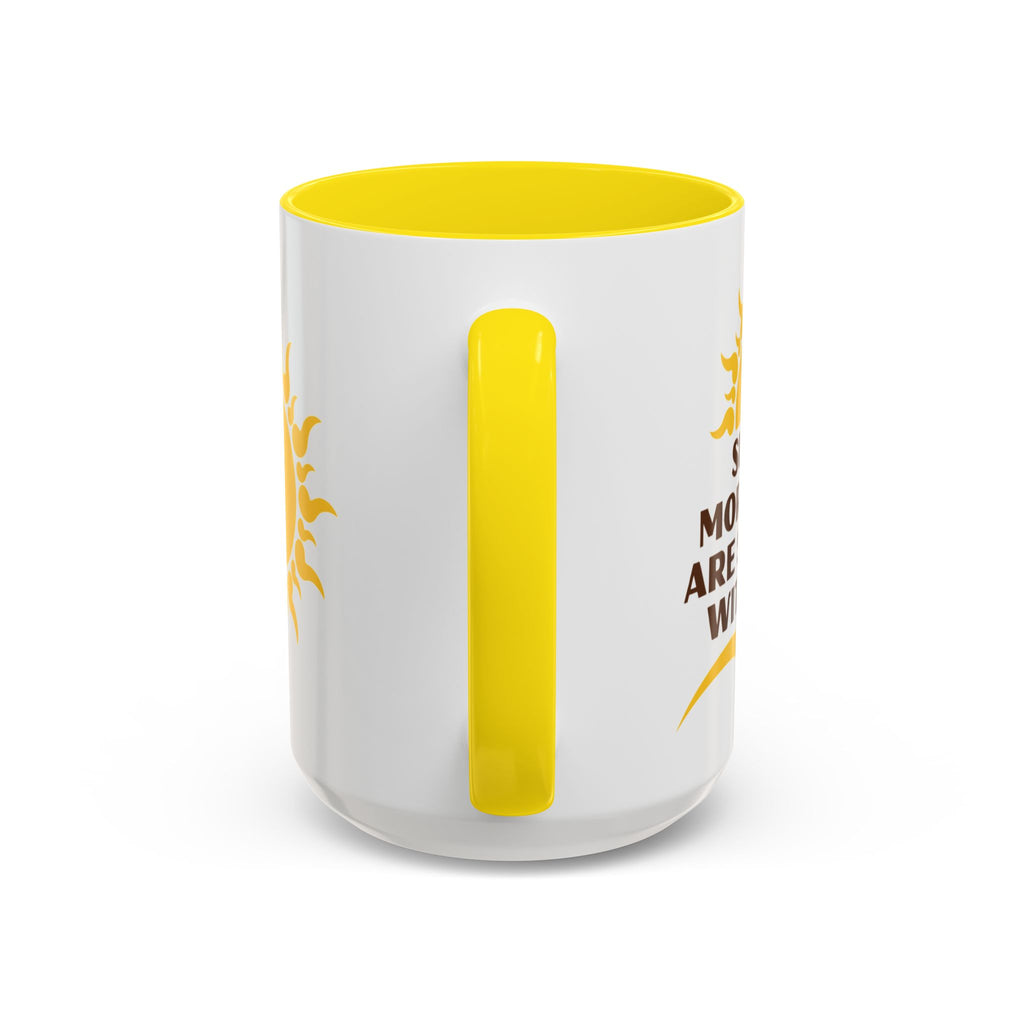 Sunshine Accent Coffee Mug — Yellow Sun Graphic Tea & Coffee Cup (11/15oz)