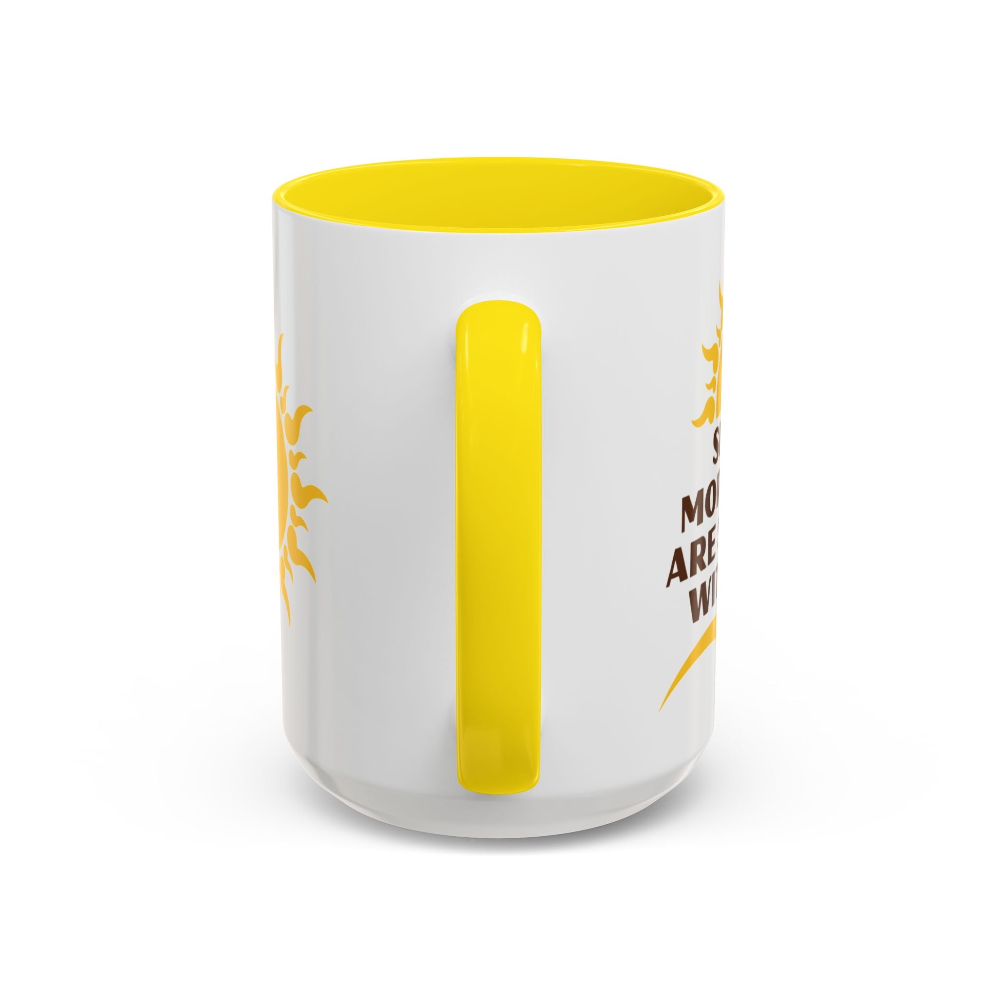 Sunshine Accent Coffee Mug — Yellow Sun Graphic Tea & Coffee Cup (11/15oz)