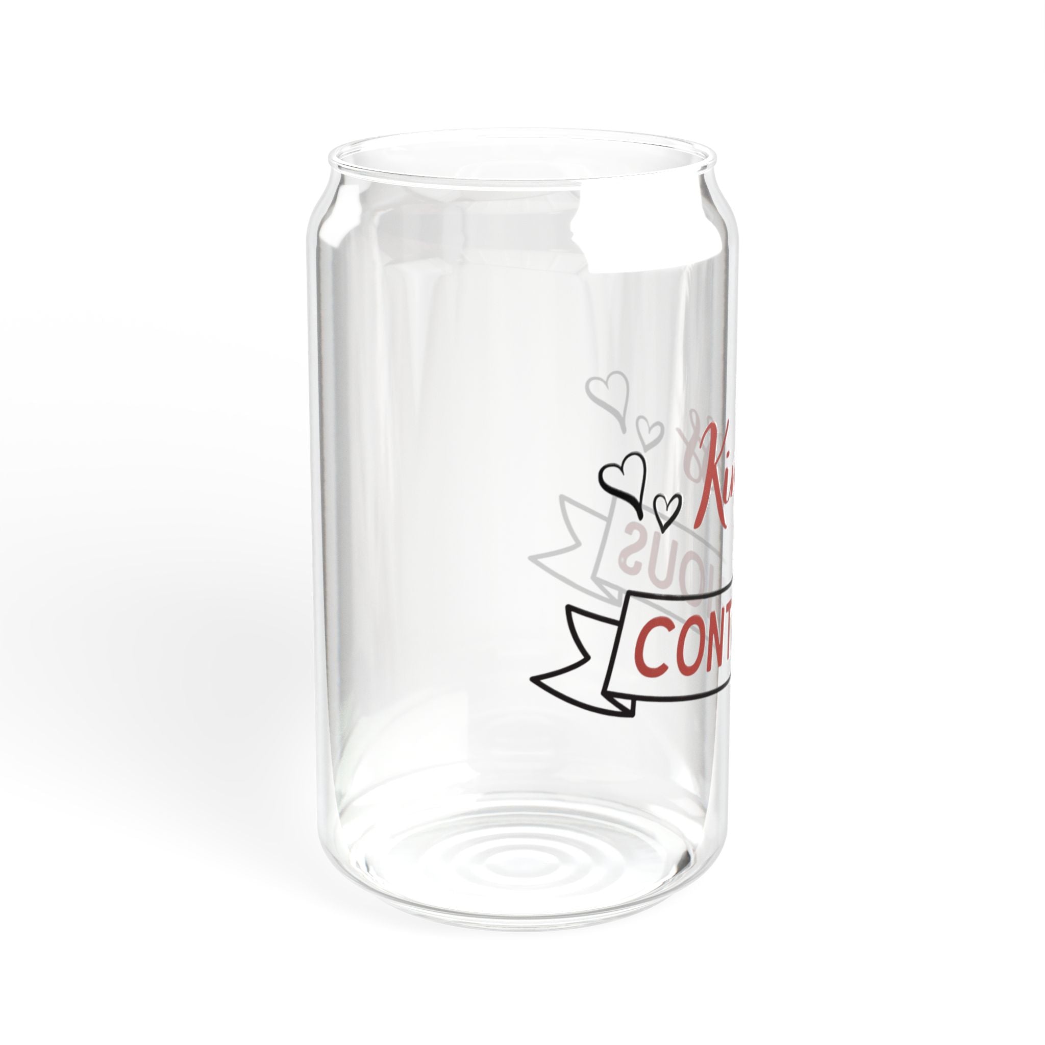 Kindness Is Contagious 16oz Glass Sipper with Bamboo Lid