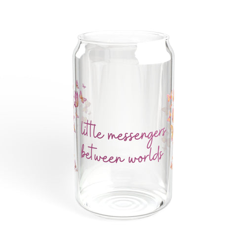 Butterfly Sipper Glass - 16oz 'Little Messengers Between Worlds' Straw Tumbler